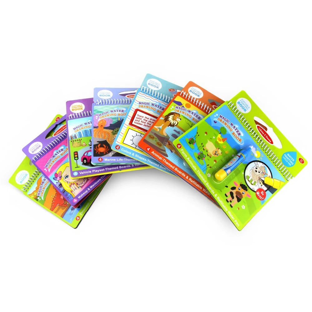 8 styles Magic Water Drawing Book Coloring Doodle - V.I.P Digital Presence