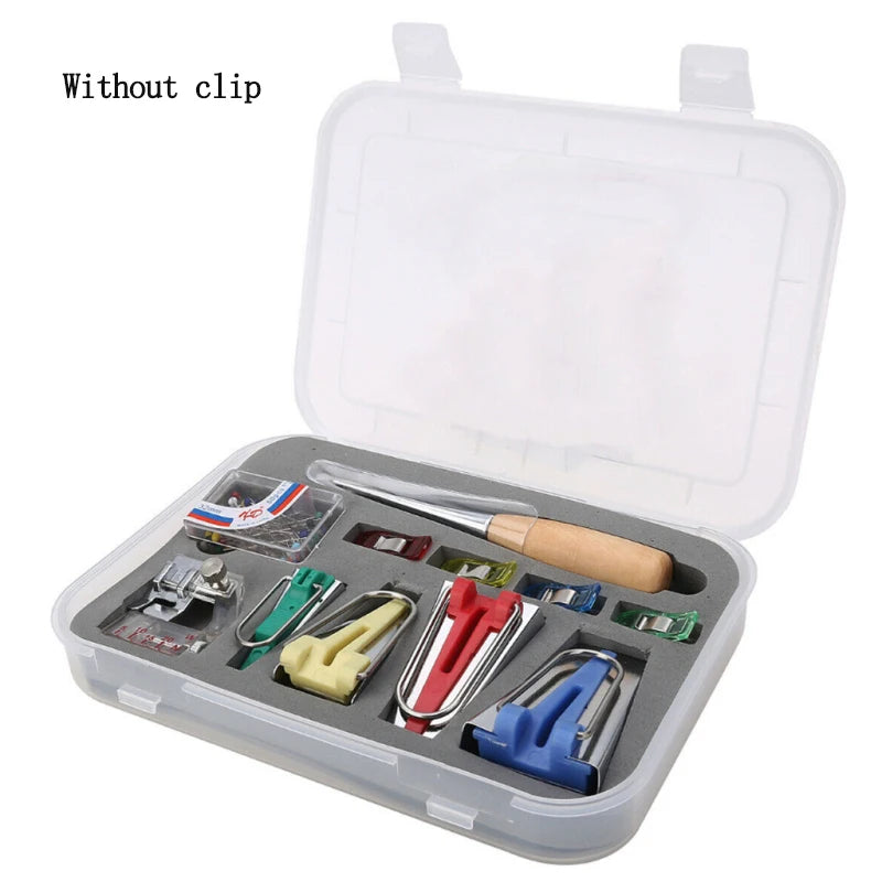 16pcs Household Electric Sewing Bias Tape Machine Kit Fabric Bias Binding Tape Suits DIY Sewing Tools - V.I.P Digital Presence