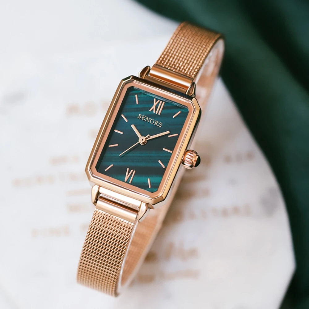 Senors Japan Quartz Movement High Quality Waterproof Ladies watch Women Stainless Steel Mesh Rose Gold - V.I.P Digital Presence