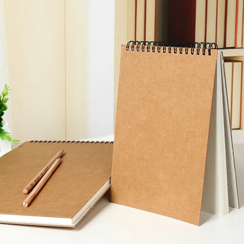 Brief kraft paper sketch book A4 professional art coil sketch book - V.I.P Digital Presence