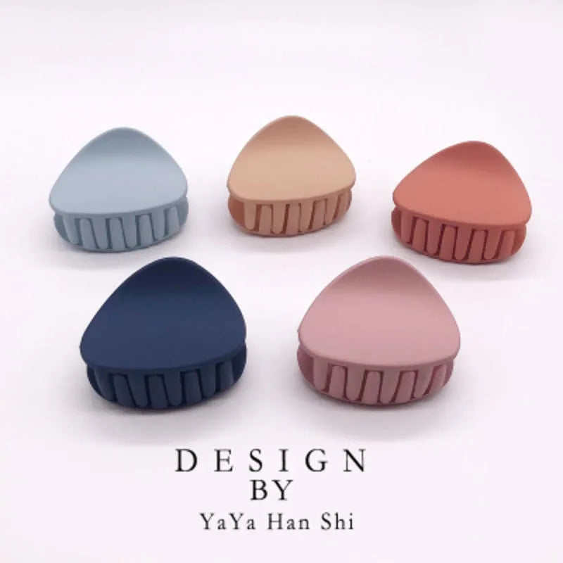 Korean Fashion Design Women Hair Claw Solid Color Hair Crab Retro Square Scrub Hair Clips - V.I.P Digital Presence
