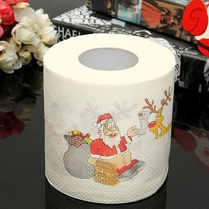 Christmas Pattern Printing Roll Toilet Paper Household Tissue Bathroom Web Q0KD - V.I.P Digital Presence