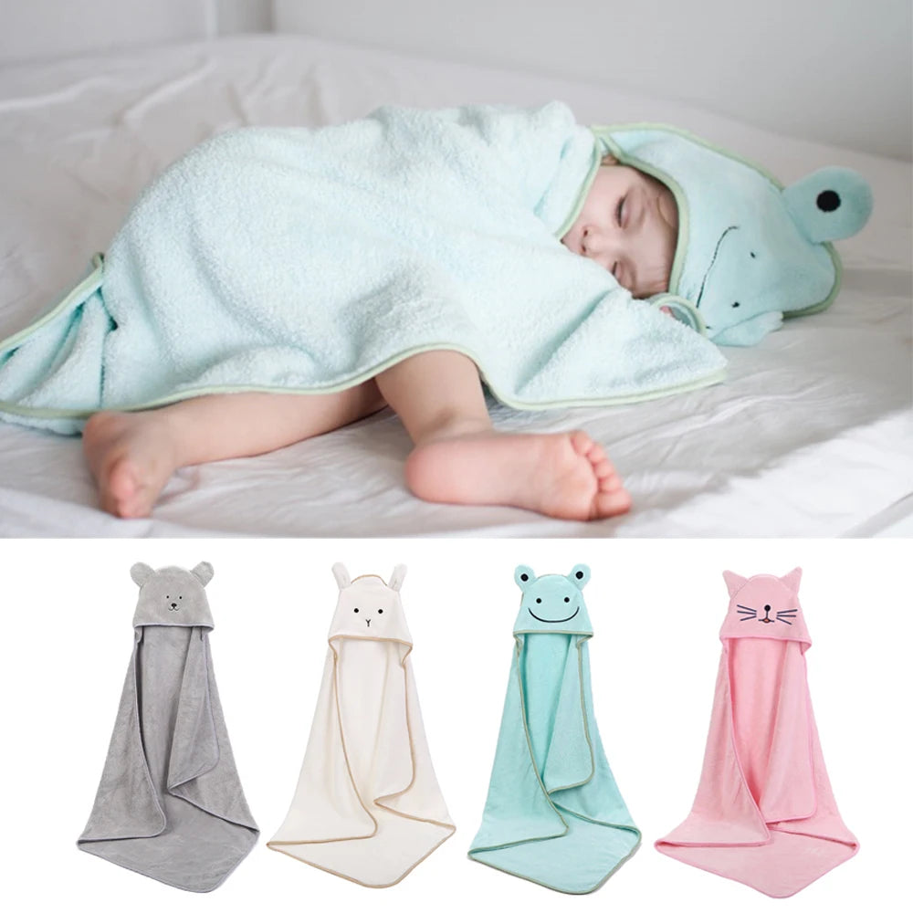 Baby Poncho Bath Towel Toalla Velvet 90*90cm Fleece Hood Infant Towels Blanket Newborn Baby Hooded Towel Infant Babies Spa - V.I.P Digital Presence