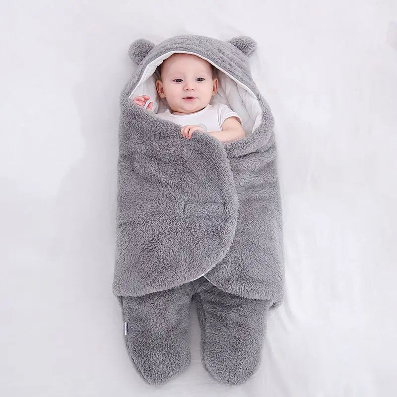 Baby Sleeping Bag Ultra-Soft Fluffy Fleece Newborn Receiving Blanket Infant Boys Girls ClothesSleeping Nursery Wrap Swaddle - V.I.P Digital Presence