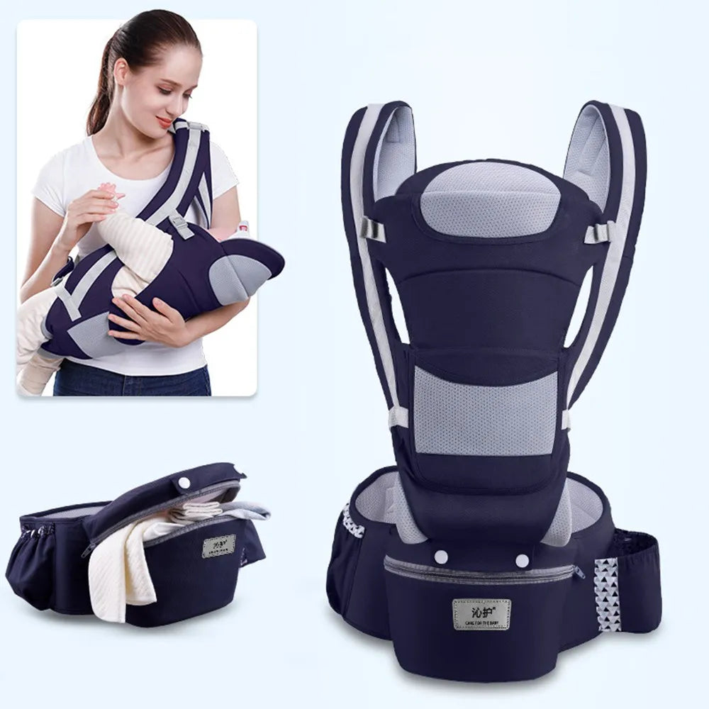 Portabebés ergonómico de 0 a 48 meses, 3 en 1, con asiento frontal, tipo canguro