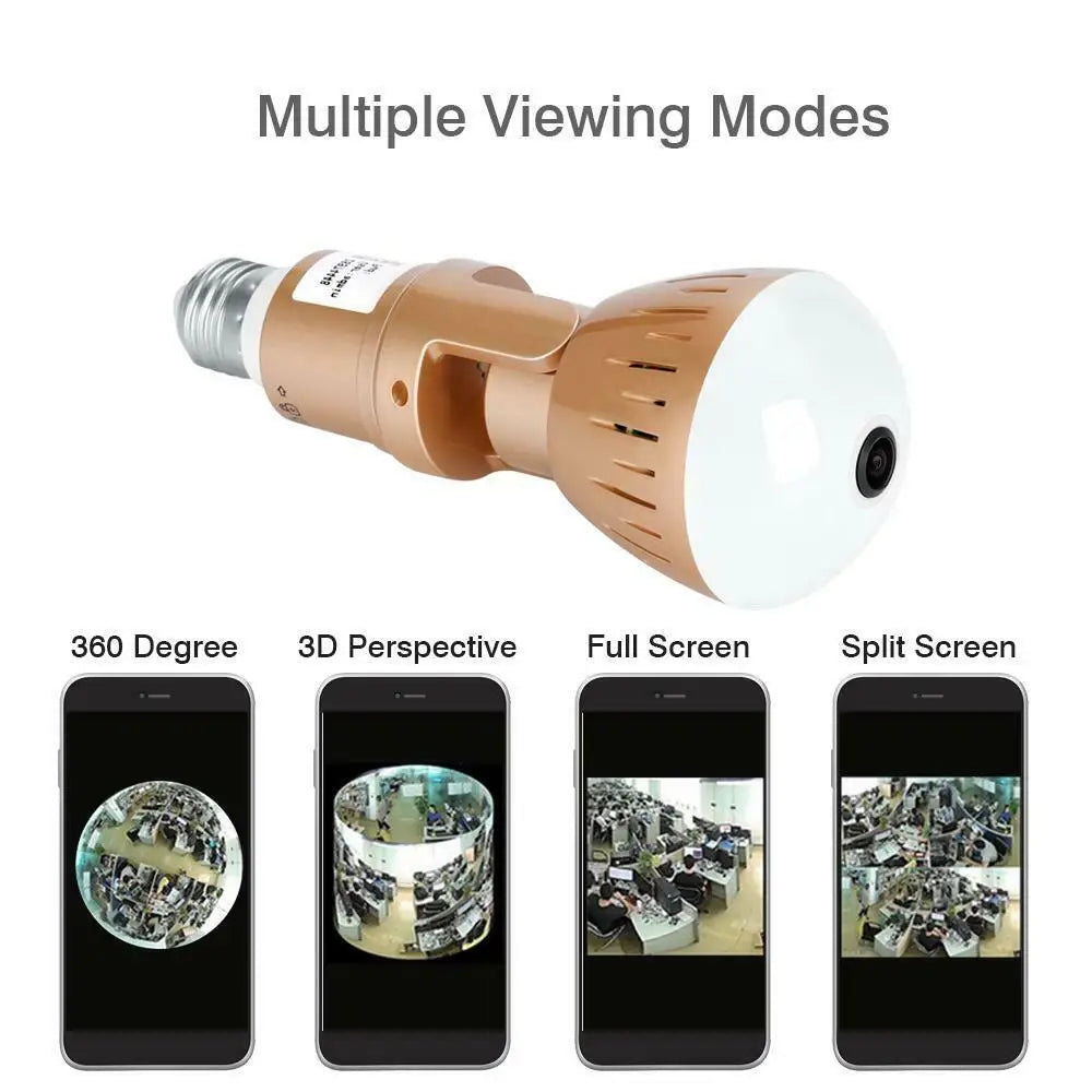 200W Camera Bulb Lamp light Wireless 2MP HD 360 Degrees Panoramic Light Home Cctv Security Video Surveillance Wifi Camera - V.I.P Digital Presence