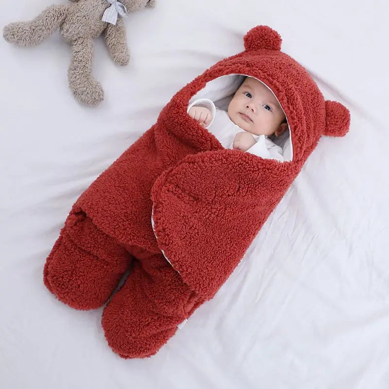 Baby Sleeping Bag Ultra-Soft Fluffy Fleece Newborn Receiving Blanket Infant Boys Girls ClothesSleeping Nursery Wrap Swaddle - V.I.P Digital Presence