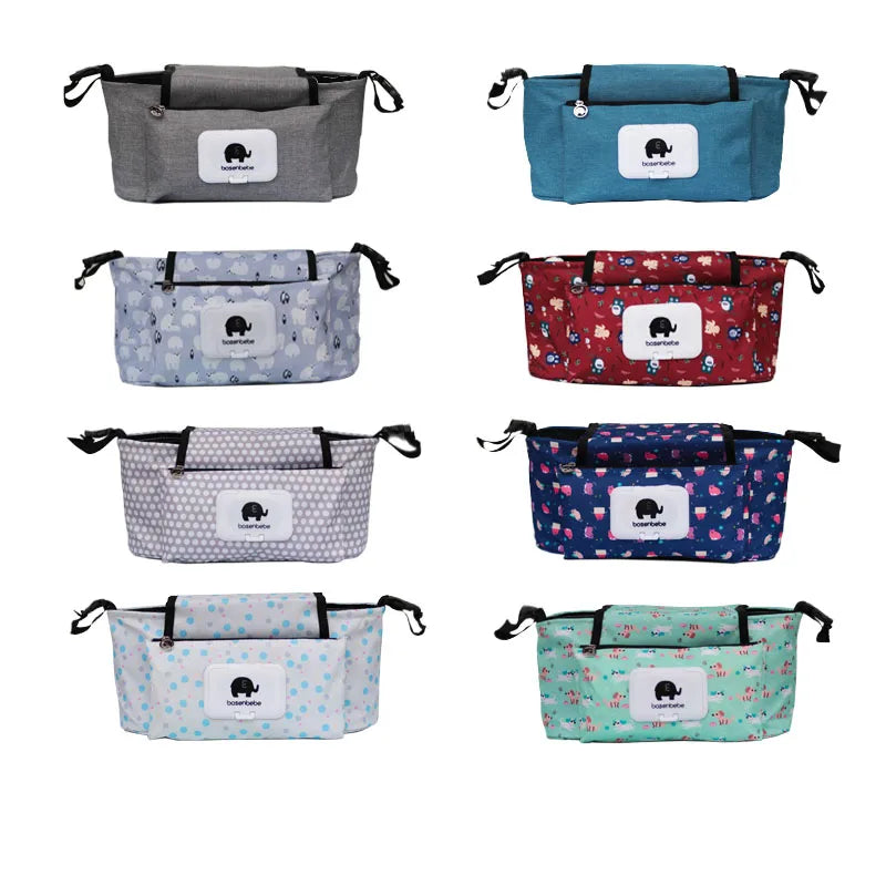 Print Strollers Baby Trolley Bag with Detachable Handbag Multifunctional Baby Stroller Organizer Pram Buggy Cart Hanging Bag XV2 - V.I.P Digital Presence