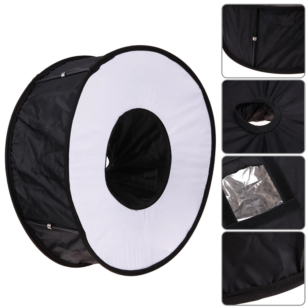 Ring Softbox SpeedLite Softbox Flash Light 45cm Foldable Diffuser Ring Speedlight Soft box