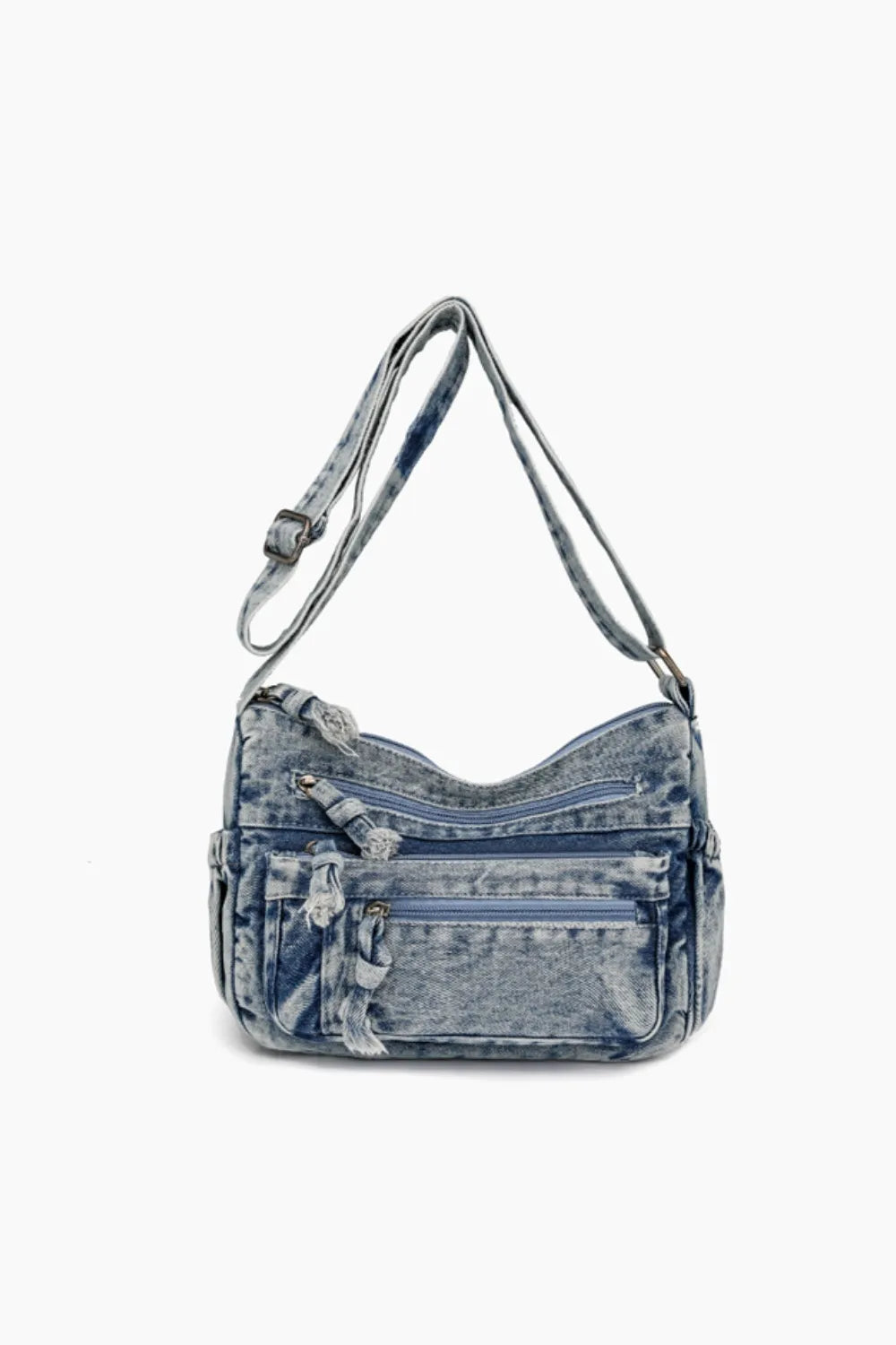 Adjustable Strap Denim Crossbody Bag - V.I.P Digital Presence