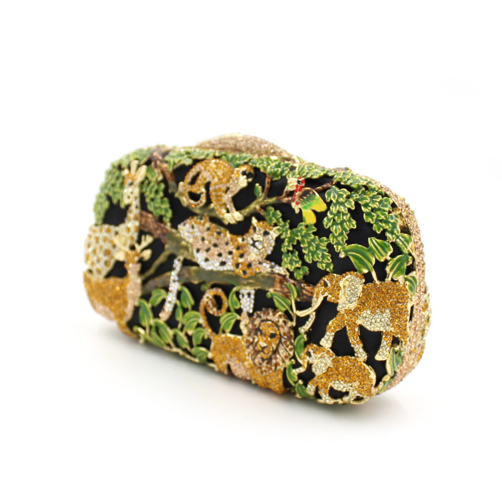 Animal Forest Package, Hollow Metal Crystal Banquet Package, Drip Oil Inlaid Diamond Handbag - V.I.P Digital Presence