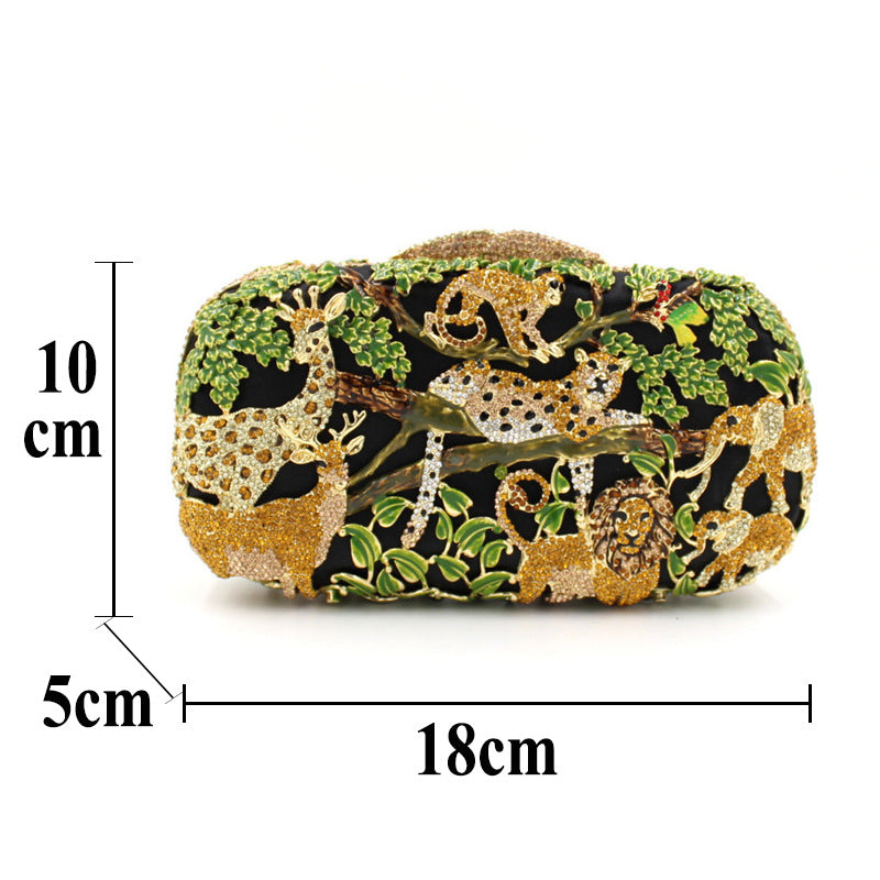 Animal Forest Package, Hollow Metal Crystal Banquet Package, Drip Oil Inlaid Diamond Handbag - V.I.P Digital Presence
