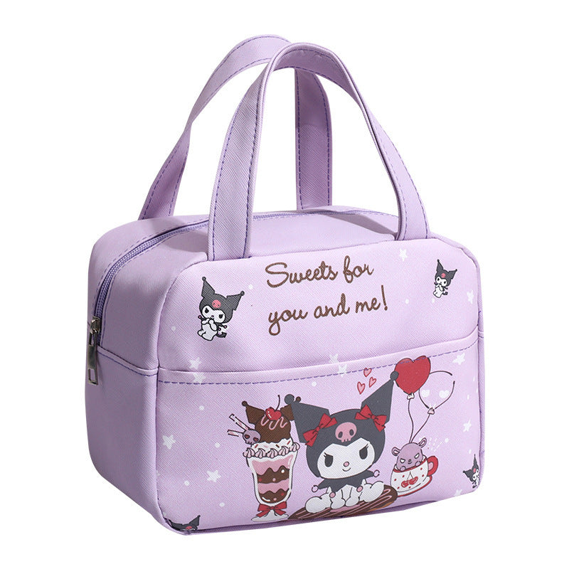 Anime MINISO Ins Thermal Insulation Children Portable Bag Cute Kuromi Storage Lunch Bag Gifts for Girls - V.I.P Digital Presence