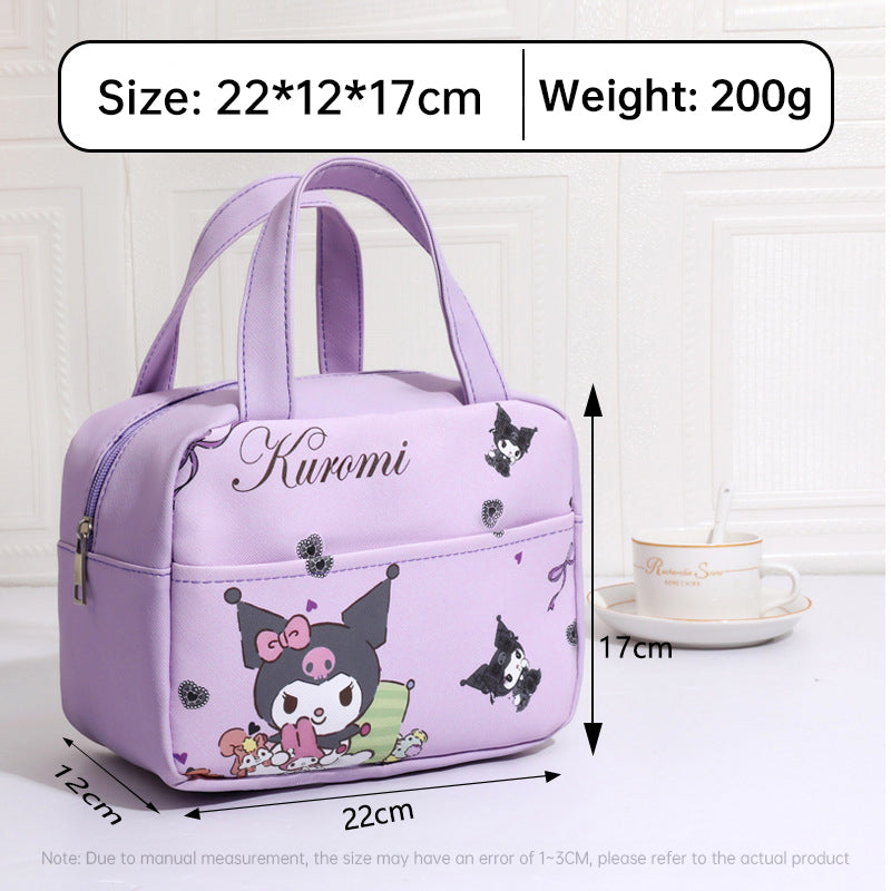 Anime MINISO Ins Thermal Insulation Children Portable Bag Cute Kuromi Storage Lunch Bag Gifts for Girls - V.I.P Digital Presence