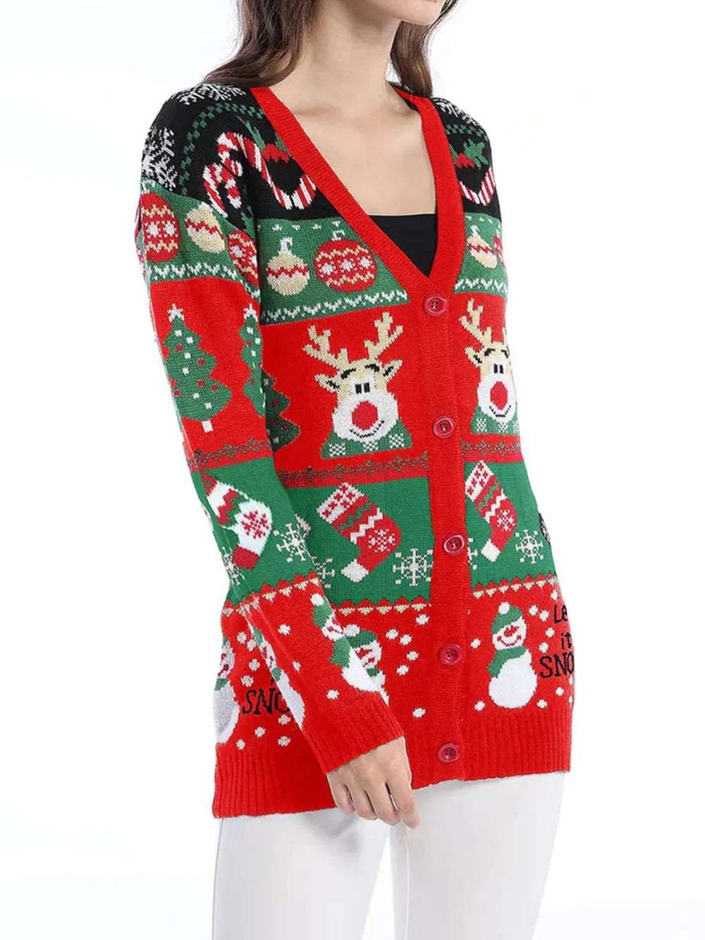Autumn and winter new sweater jacket women's casual long sleeved Christmas sweater - V.I.P Digital Presence