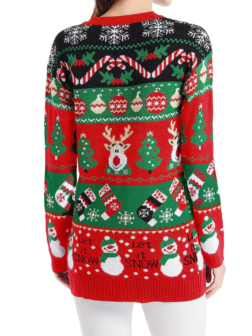 Autumn and winter new sweater jacket women's casual long sleeved Christmas sweater - V.I.P Digital Presence