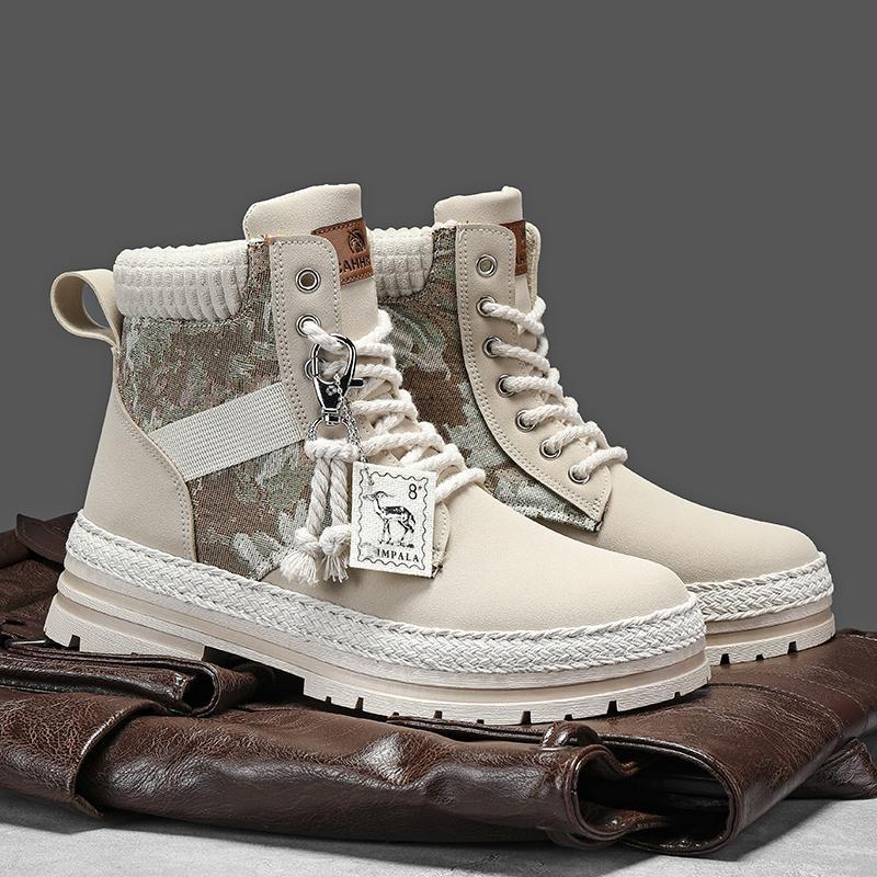 Autumn canvas high top shoes men's casual motorcycle short boots workwear boots hiking Martin boots board shoes - V.I.P Digital Presence