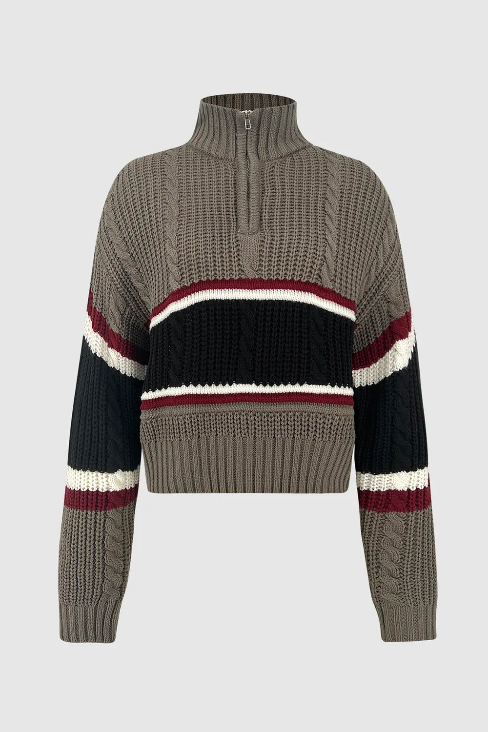 Autumn/Winter Retro Casual Half Zipper Sweater - V.I.P Digital Presence