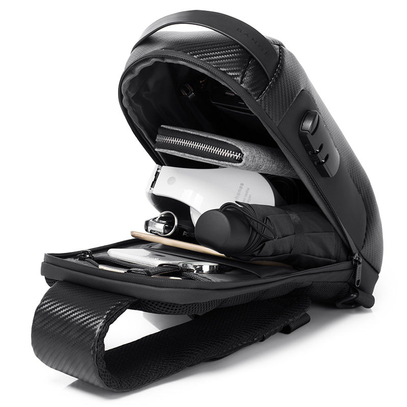 Bange Men's New Chest Bag Messenger Waterproof Shoulder Bag USB Business Trend Shoulder Bag Chest Bag - V.I.P Digital Presence