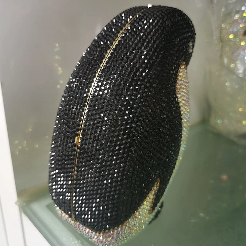 Black Diamond Animal Shape Evening Bag Designer Women Chain Shoulder Handbags Female New Arrival Crystal Purses High-End Prom Di - V.I.P Digital Presence