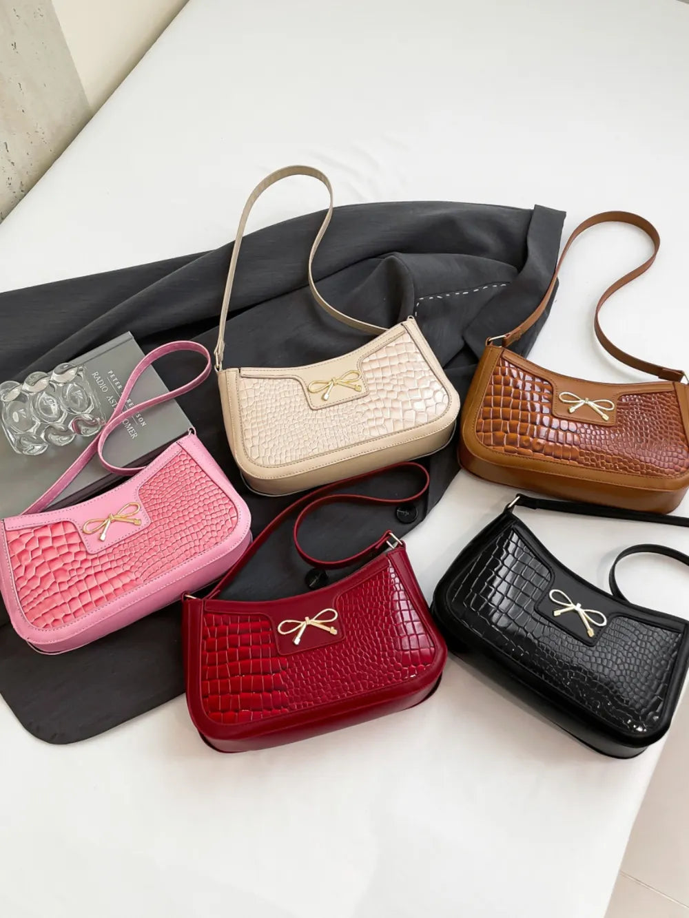 Bow PU Leather Shoulder Bag - V.I.P Digital Presence