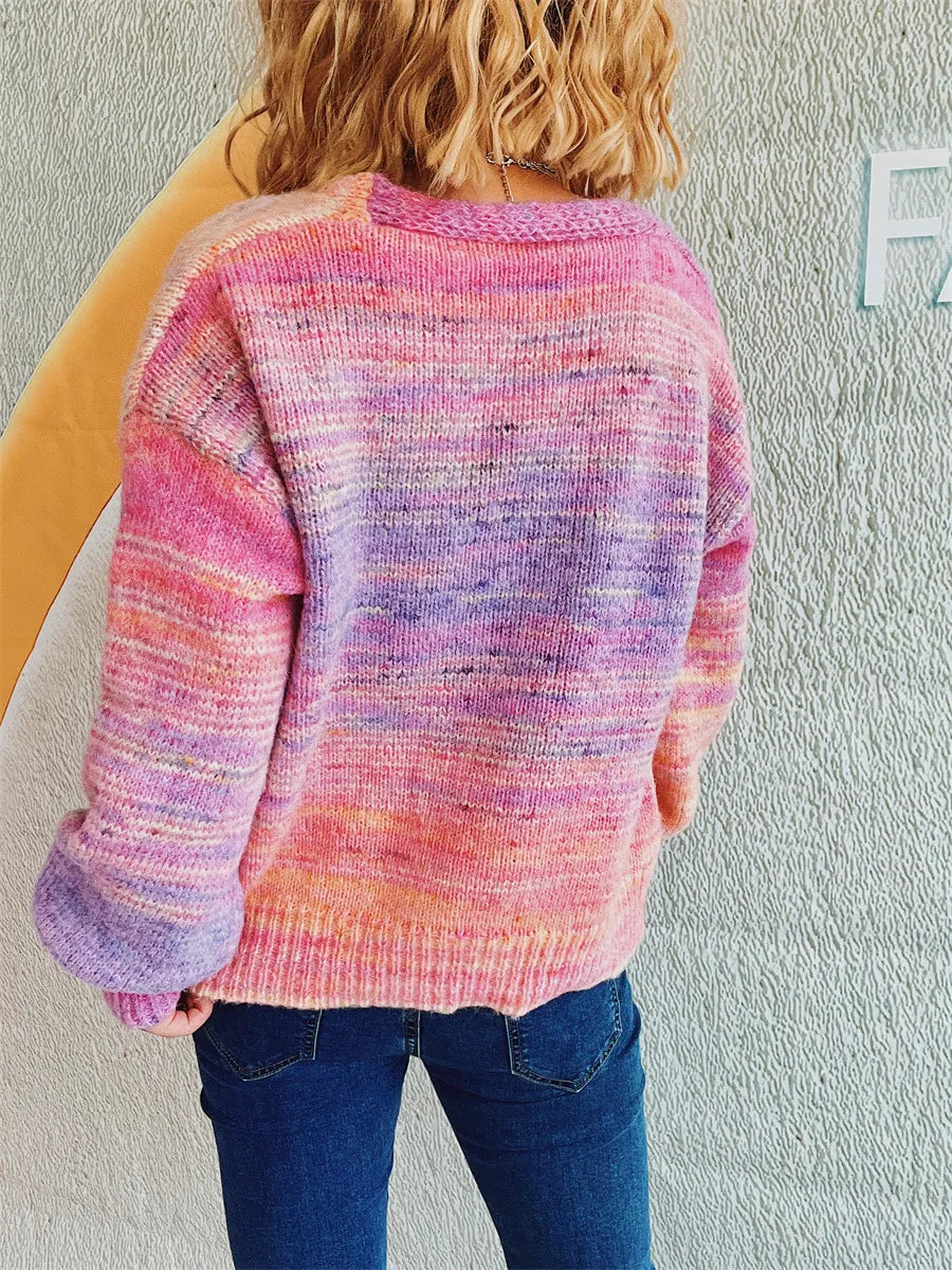 Button Up Long Sleeve Cardigan - V.I.P Digital Presence