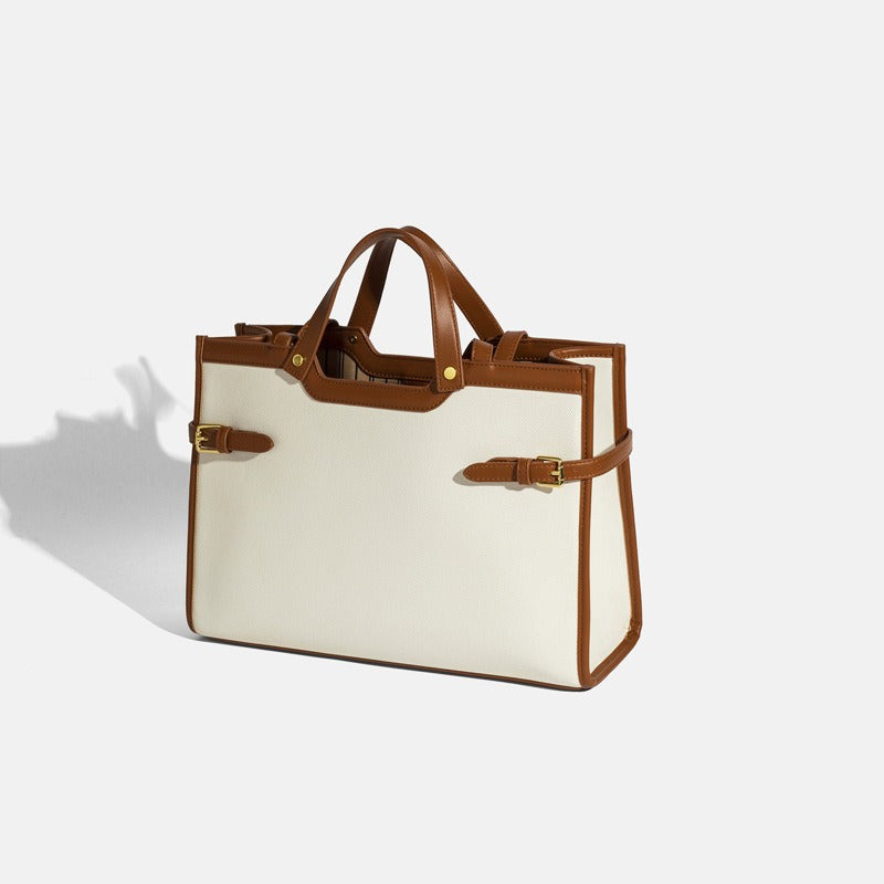 Canvas tote bag, high-end niche design, single shoulder commuter handbag, simple and large capacity - V.I.P Digital Presence