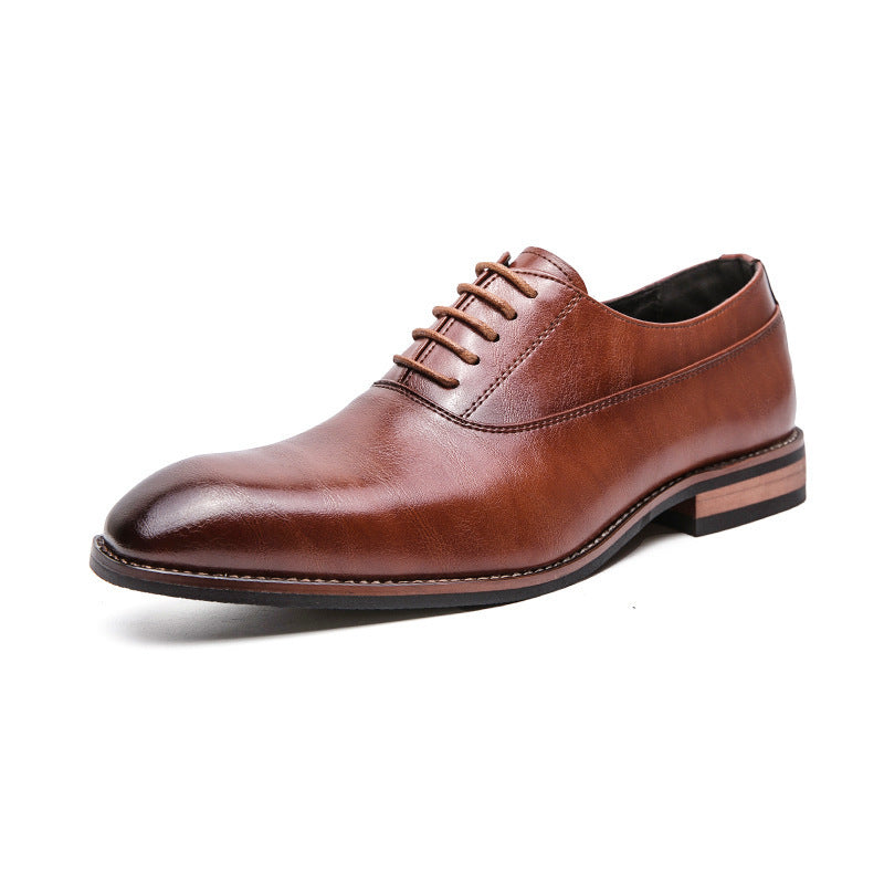 Casual shoes, leather shoes, men's formal wear, men's shoes, lace up business pointed leather shoes - V.I.P Digital Presence