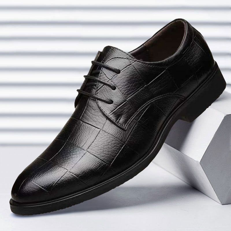 Checkered suit men's business leather shoes formal men's shoes versatile checkered casual wedding shoes - V.I.P Digital Presence