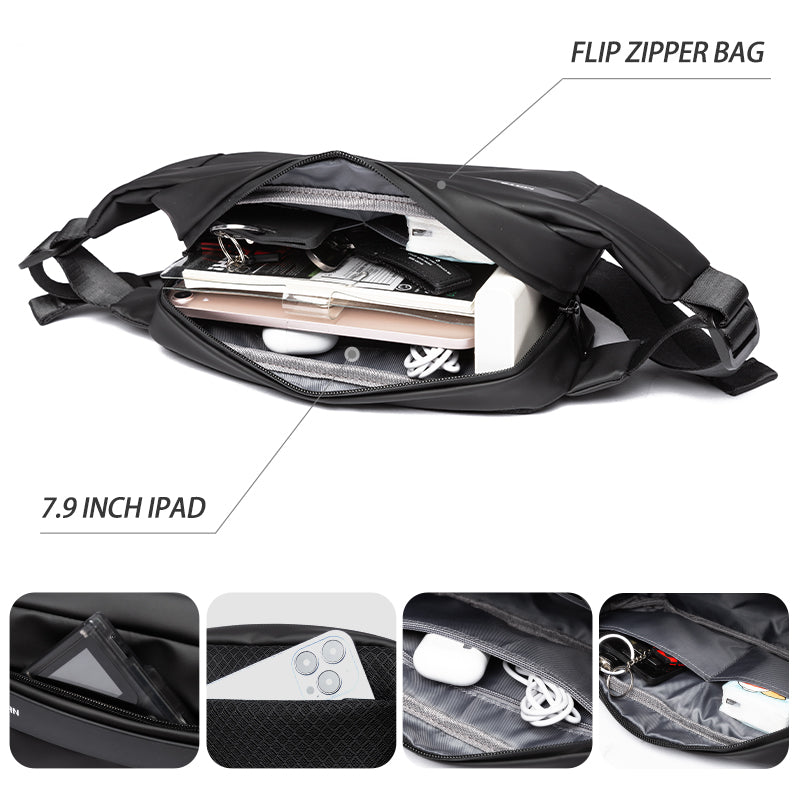 Chest bag men's small shoulder bag multifunctional trendy crossbody bag commuter mailman shoulder bag waist bag backpack - V.I.P Digital Presence