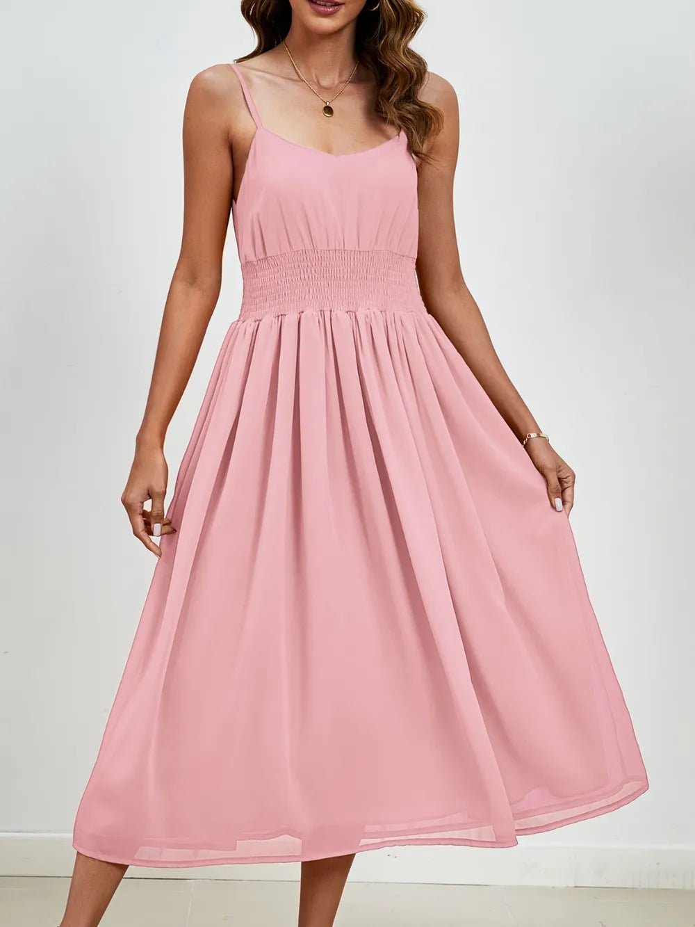 Chiffon dress V-neck strapless long dress for wedding guests - V.I.P Digital Presence