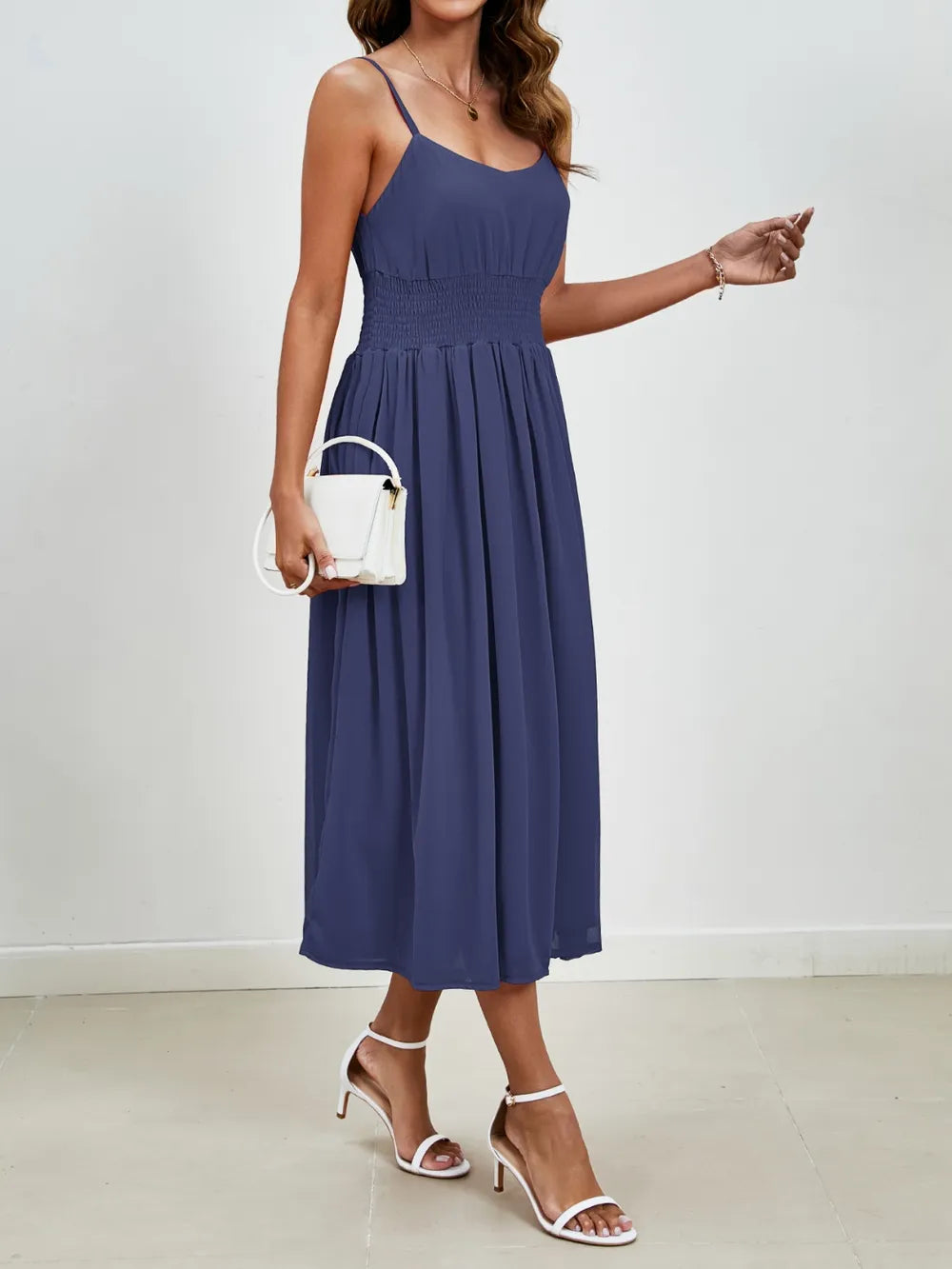 Chiffon dress V-neck strapless long dress for wedding guests - V.I.P Digital Presence