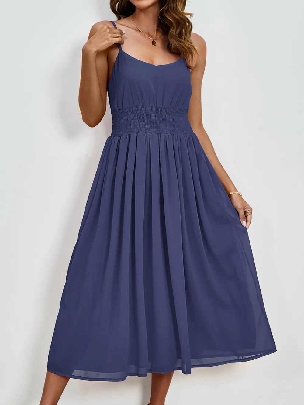 Chiffon dress V-neck strapless long dress for wedding guests - V.I.P Digital Presence