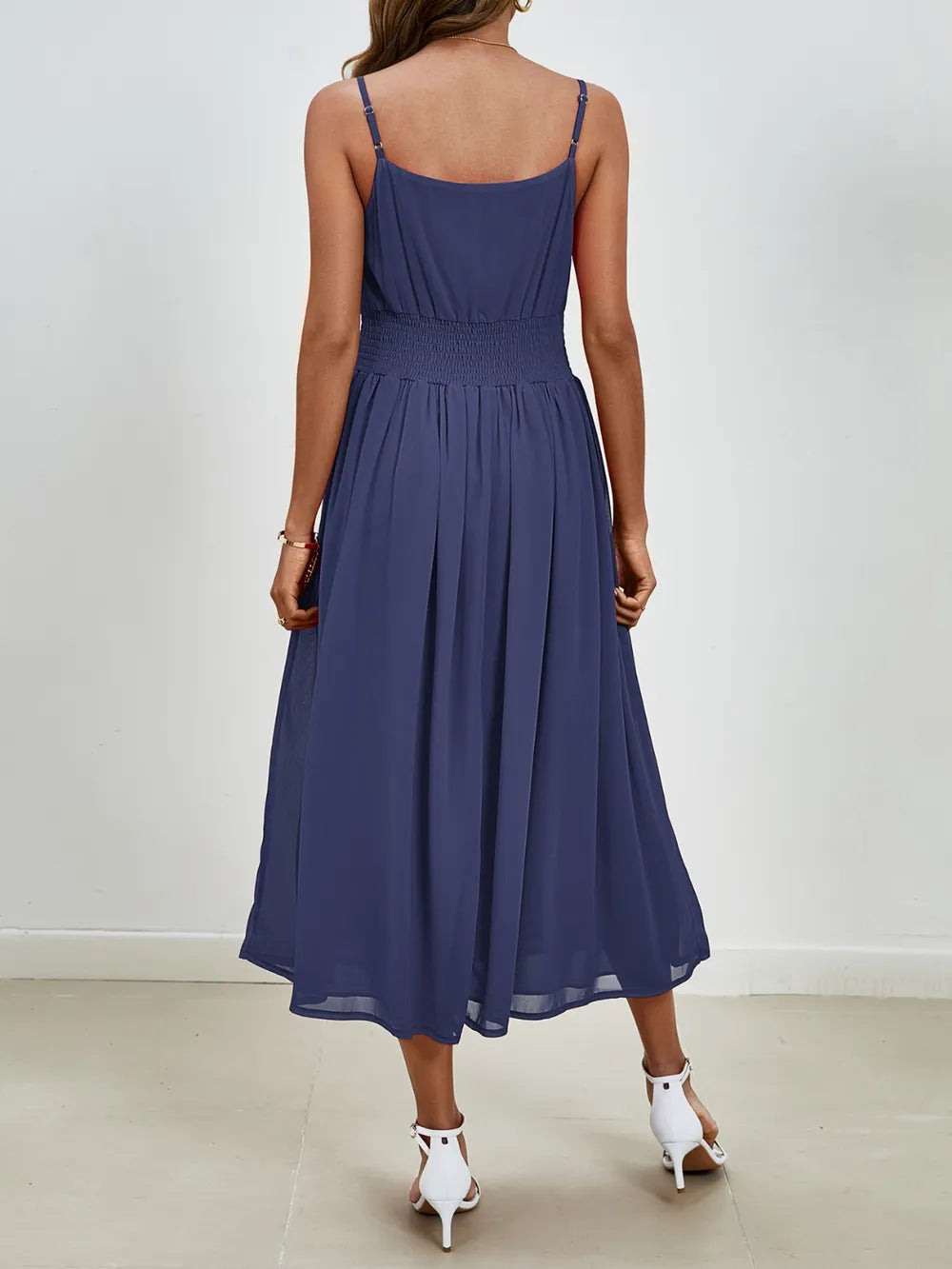 Chiffon dress V-neck strapless long dress for wedding guests - V.I.P Digital Presence