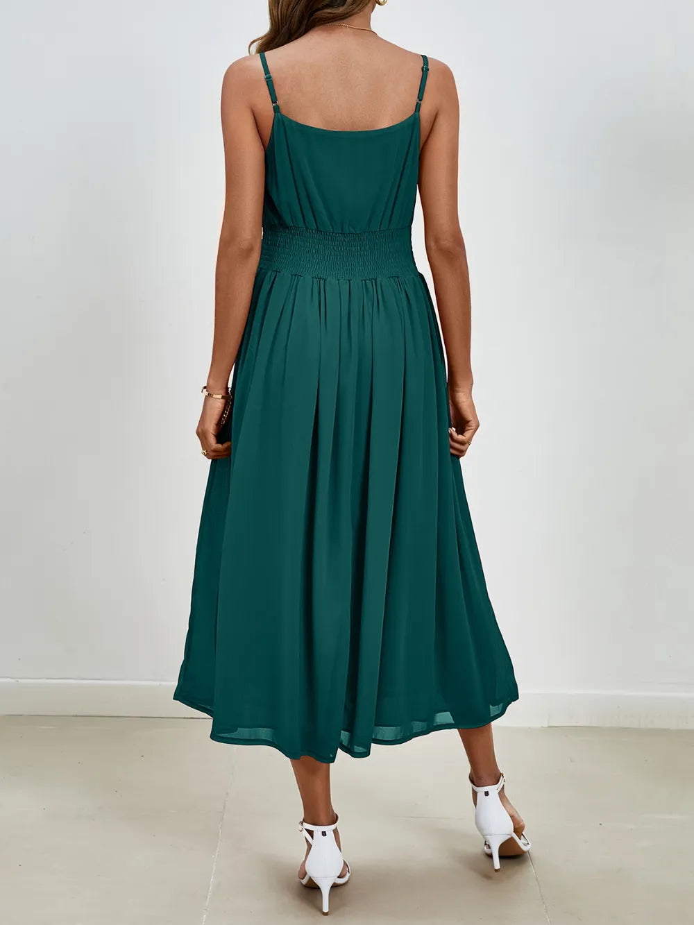 Chiffon dress V-neck strapless long dress for wedding guests - V.I.P Digital Presence