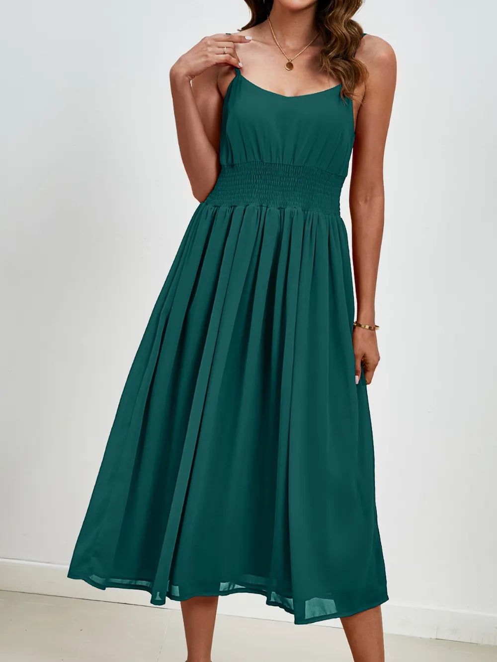 Chiffon dress V-neck strapless long dress for wedding guests - V.I.P Digital Presence