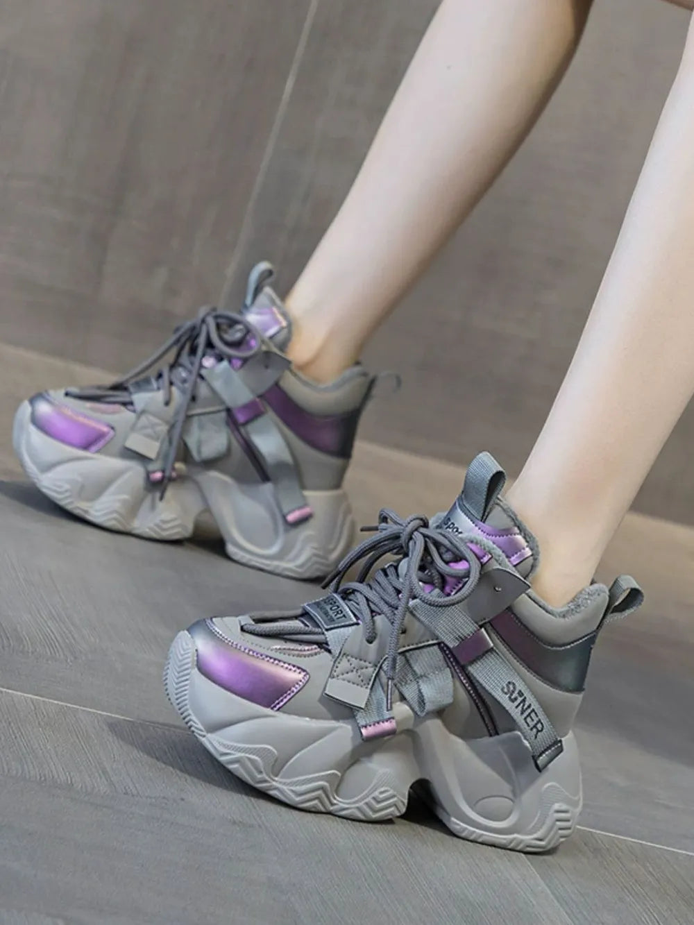Chunky Platform Lace Up Sneakers - V.I.P Digital Presence