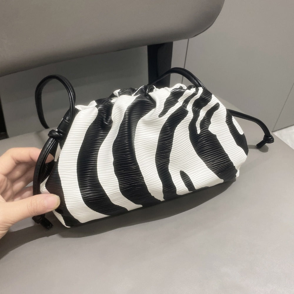 Cloud Bag Zebra Pattern Single Shoulder Crossbody Bag Small Bag Handheld Banquet Bag - V.I.P Digital Presence