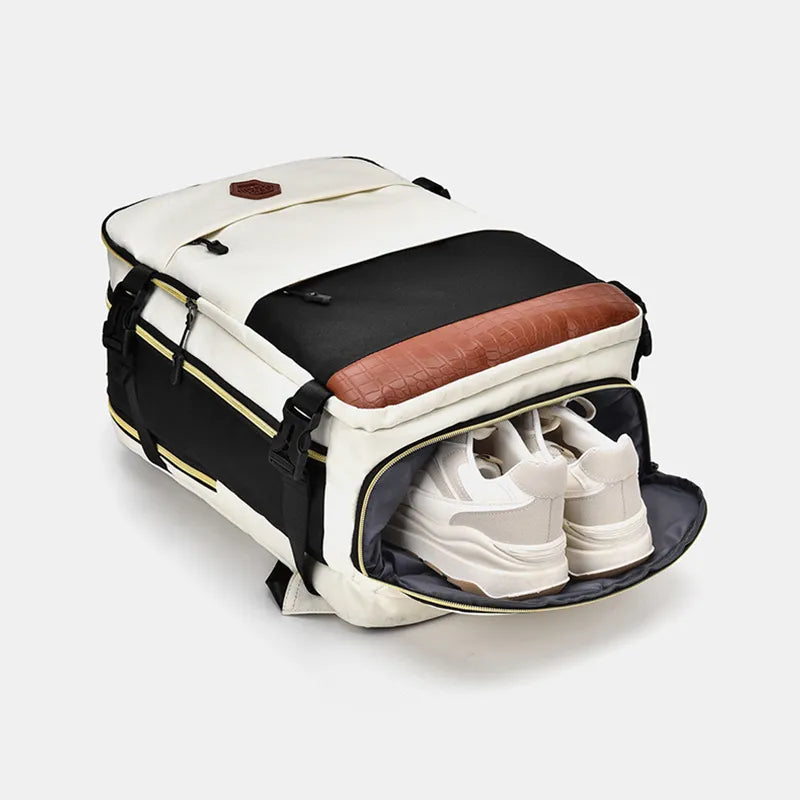 Color Block Multi-Pockets Backpack Bag - V.I.P Digital Presence