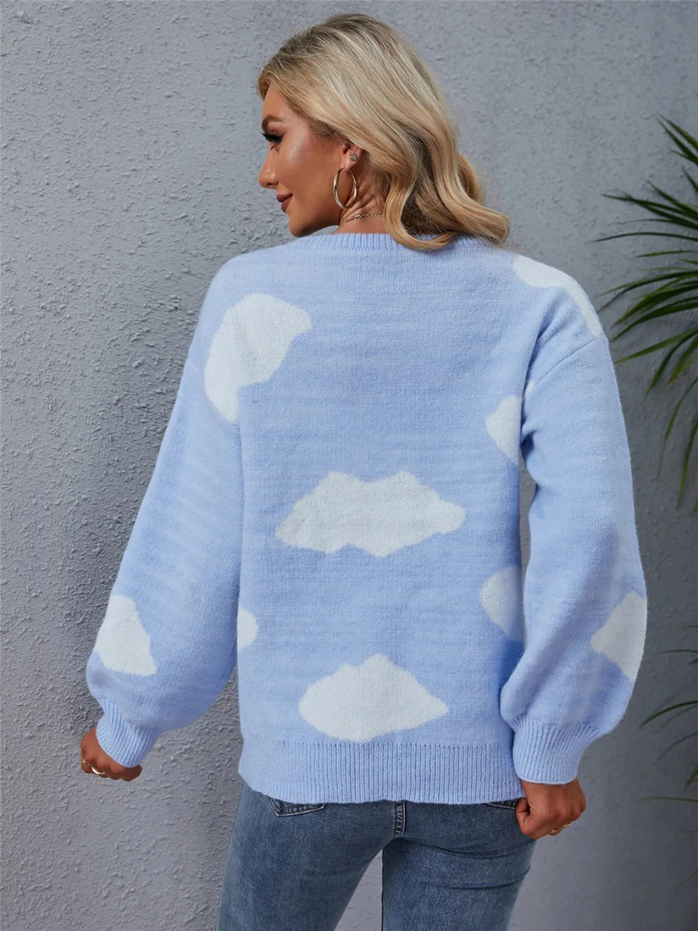 Color Block Round Neck Dropped Shoulder Sweater - V.I.P Digital Presence