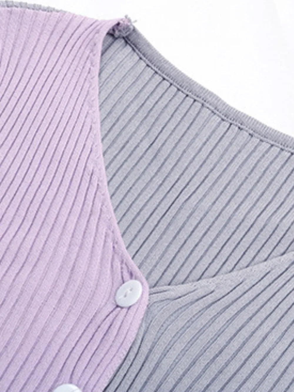 Contrast Button Up Long Sleeve Cardigan - V.I.P Digital Presence