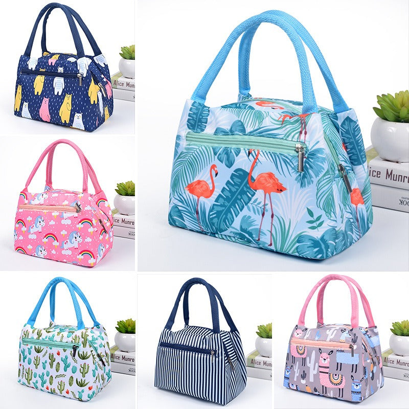 Creative Portable Thermal Insulation Bag Zipper Bento Bag Thickened Aluminum Foil Portable Oxford Cloth Lunch Box Bag - V.I.P Digital Presence