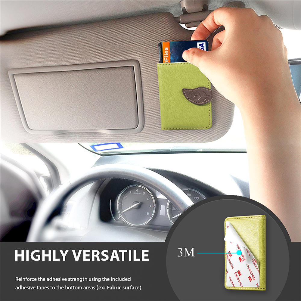 Creative PU leather Phone Wallet Case Women Men Credit Card Holder Pocket Stick 3M Adhesive Fashion Mobile Phone Card Holder - V.I.P Digital Presence