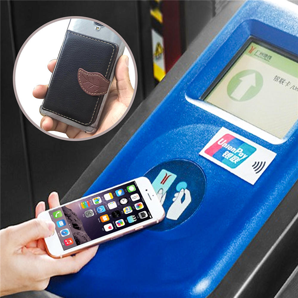 Creative PU leather Phone Wallet Case Women Men Credit Card Holder Pocket Stick 3M Adhesive Fashion Mobile Phone Card Holder - V.I.P Digital Presence