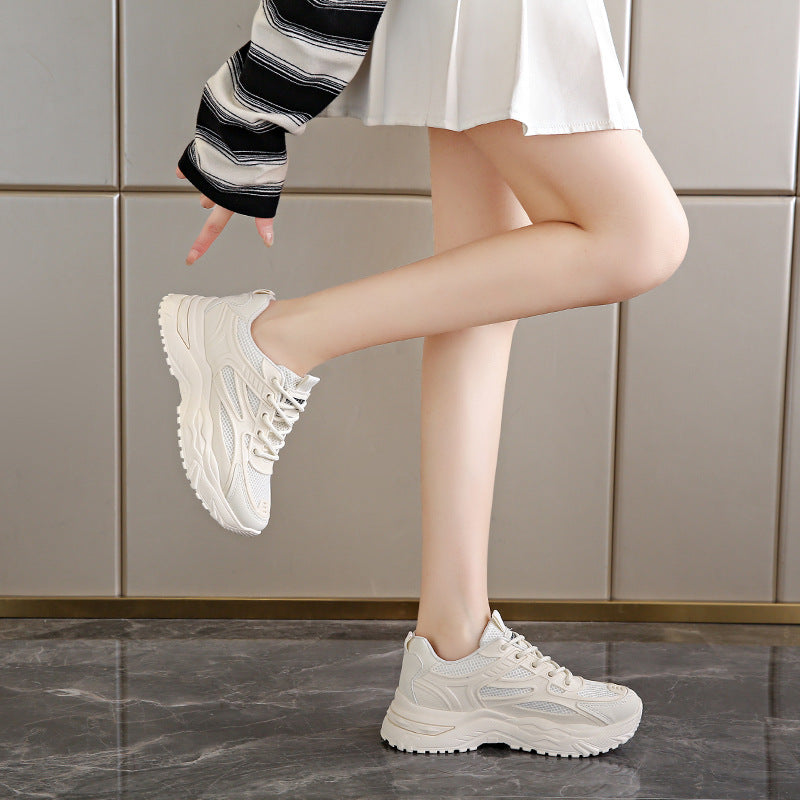 Dad's shoes, women's casual sports shoes, comfortable running, easy to wear white shoes - V.I.P Digital Presence
