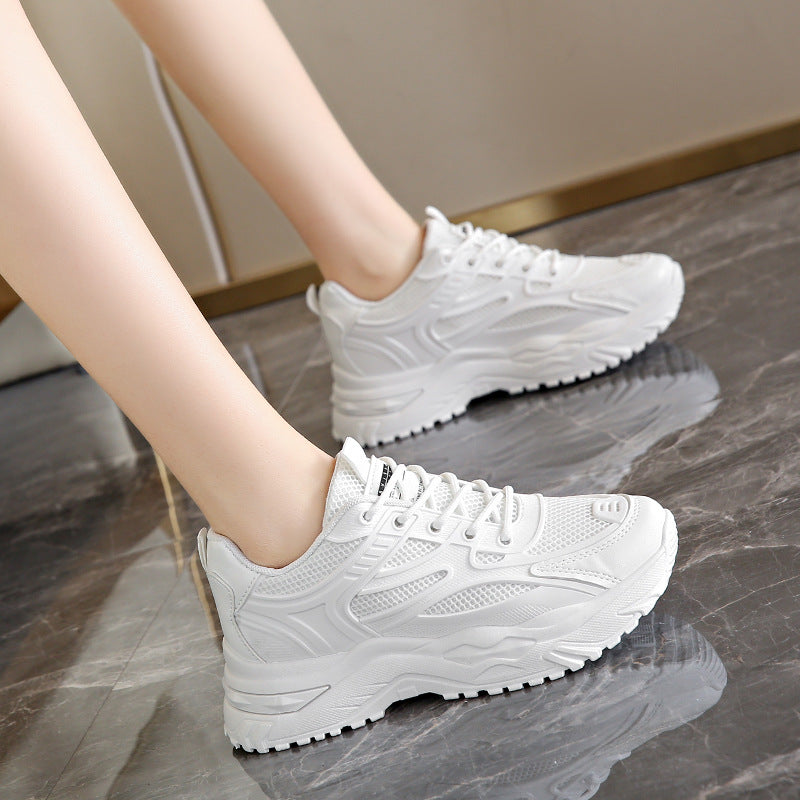 Dad's shoes, women's casual sports shoes, comfortable running, easy to wear white shoes - V.I.P Digital Presence