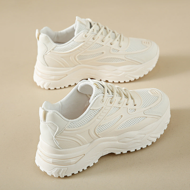 Dad's shoes, women's casual sports shoes, comfortable running, easy to wear white shoes - V.I.P Digital Presence