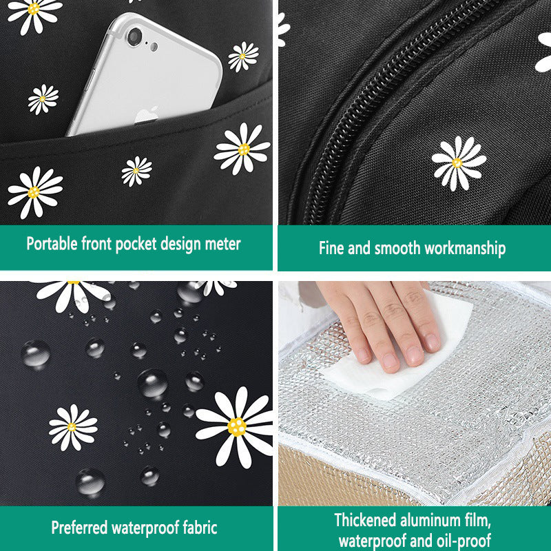 Daisy Office Workers Portable Bag, Student Lunch Box Bag, Lunch Bag, Thermal Insulation Bag, Cold Insulation Bag - V.I.P Digital Presence