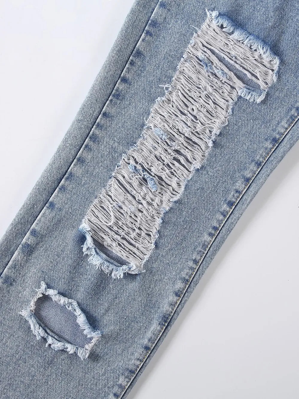 Distressed Raw Hem Jeans - V.I.P Digital Presence