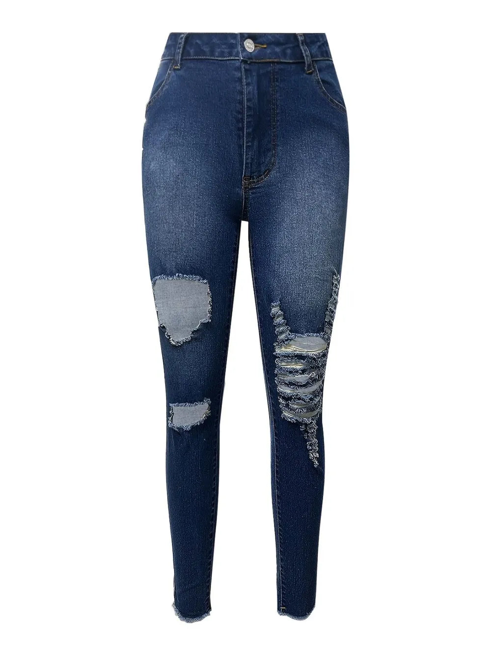 Distressed Skinny Jeans with Pockets - V.I.P Digital Presence